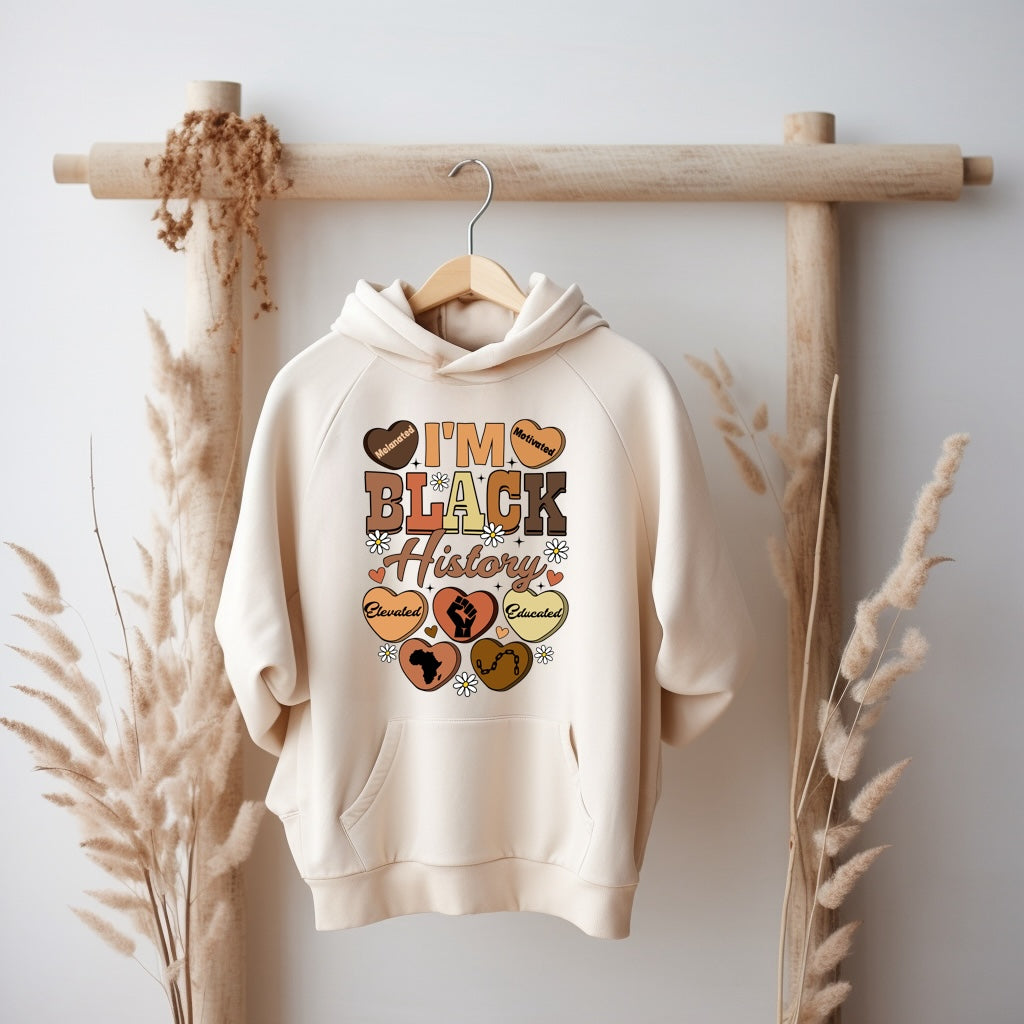 “I'm Black History” Sand Hoodie